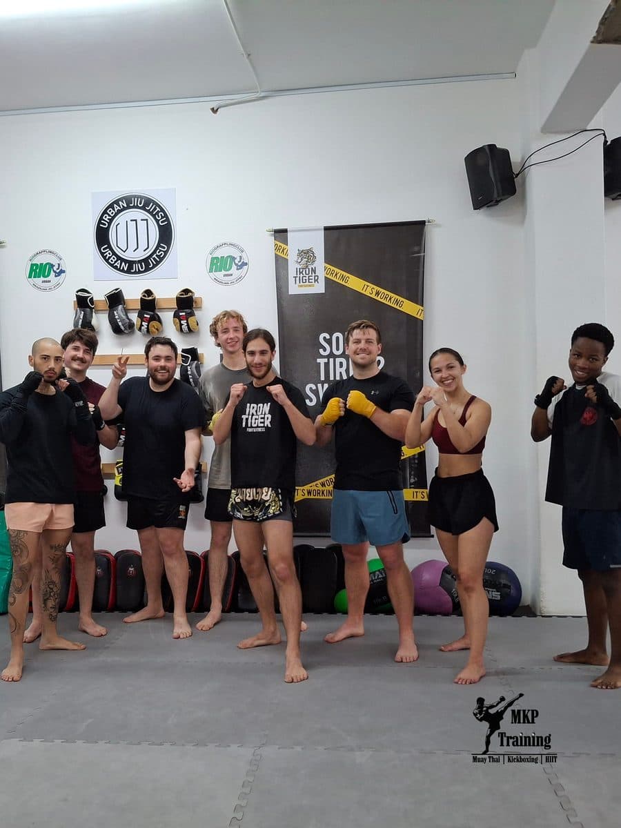 A small group session on the gym floor
